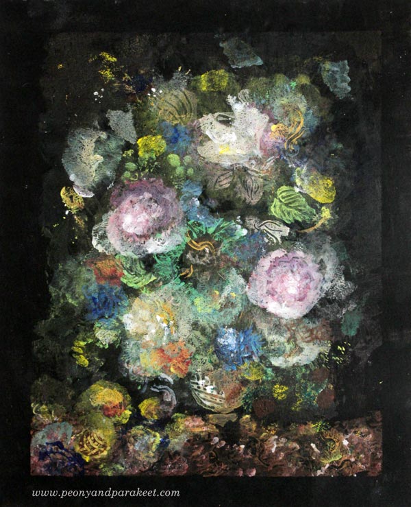 Old Holland by Paivi Eerola from Peony and Parakeet. Made with Gelli Plate only!! See the blog post for process pictures!