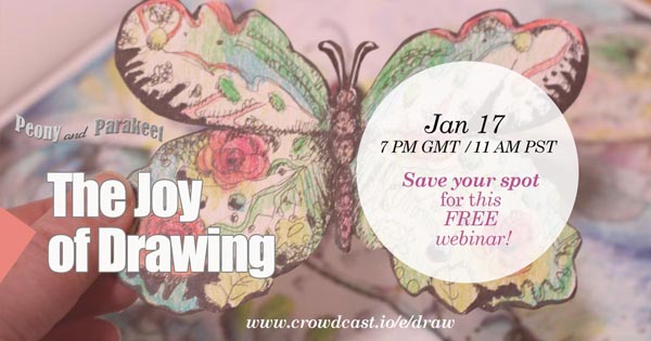 The Joy of Drawing, a free webinar by Paivi Eerola from Peony and Parakeet