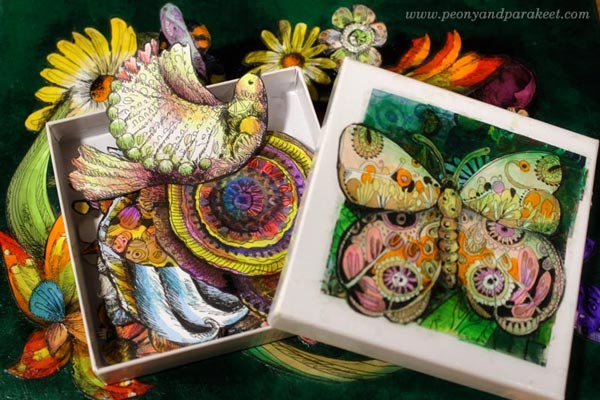 Box of Joy by Paivi Eerola. Even filling a small box can be making a series of art.