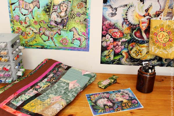 Fabric and art studio by Paivi Eerola from Peony and Parakeet.