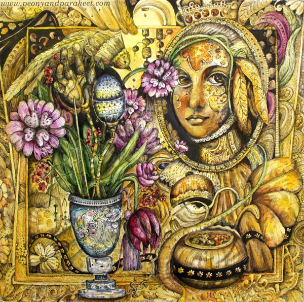 All Things Necessary by Paivi Eerola of Peony and parakeet. An illustration by a Finnish artist. Read about her artistic journey.