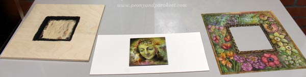 Between fine art and illustration. Composing an artwork of painted and hand-drawn pieces.