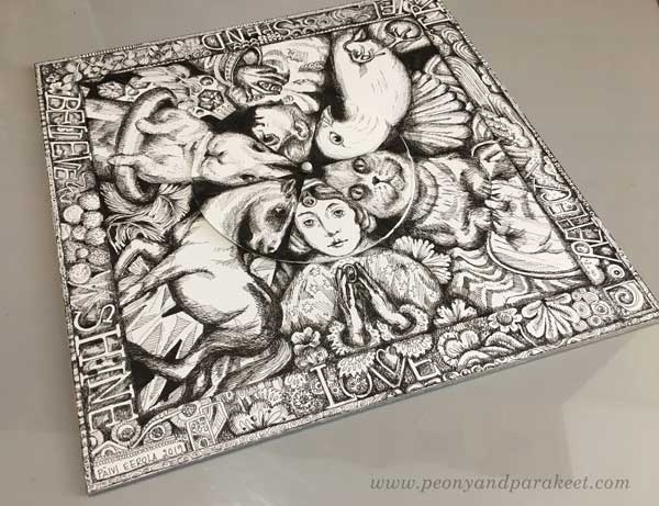 Wheel of Fortune. Illustration by Paivi Eerola of Peony and Parakeet.