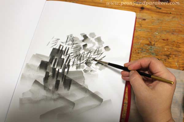 Inktober warm-up exercise - Step 1