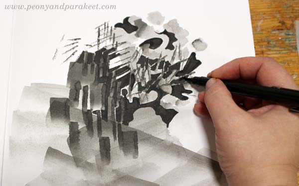 Inktober warm-up exercise - Step 2