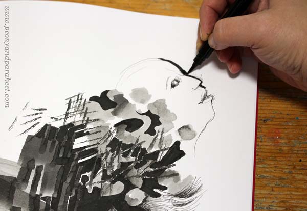 Inktober warm-up exercise - Step 3