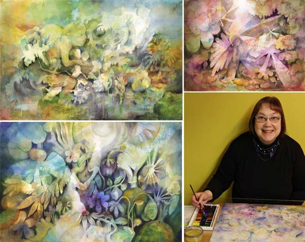 Watercolor fairies by Paivi Eerola of Peony and Parakeet