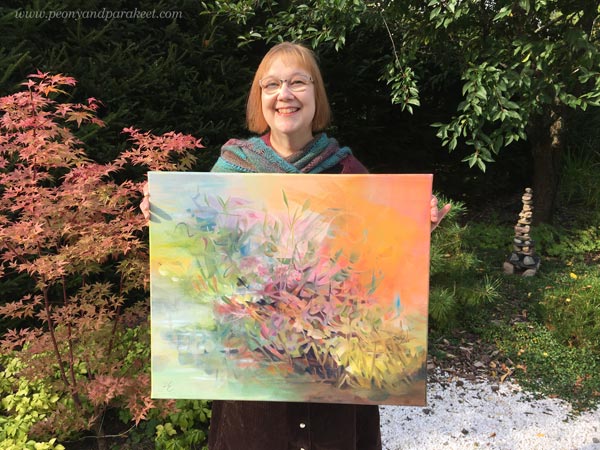Sammumaton kaiho - Unquenchable Longing. An acrylic painting by artist Paivi Eerola, Finland.
