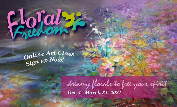 Floral Freedom, an online painting class by Paivi Eerola of Peony and Parakeet.