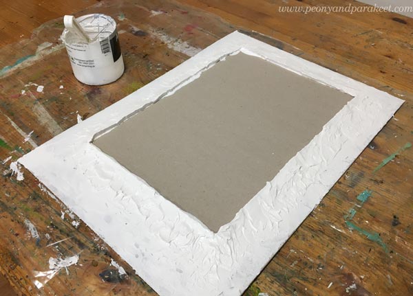A structure paste frame left to dry.