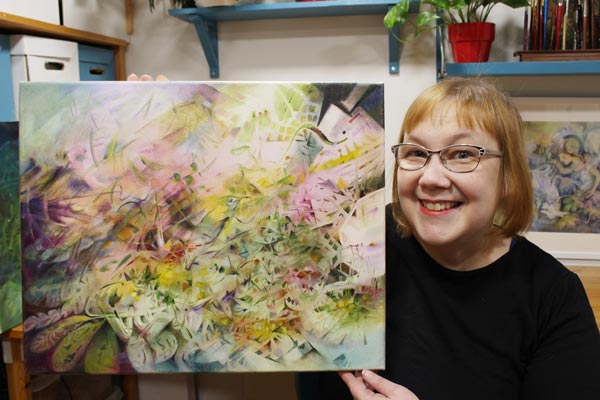 Paivi Eerola and her oil painting. Read about her artistic growth!