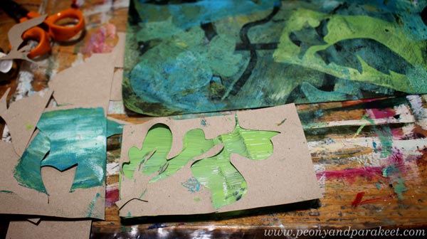 Gel Printing with Iridescents, and Organic Journal: Intuitive Collage 3 -  Shoshiplatypus