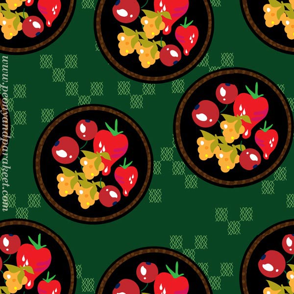 Berries surface pattern design by Paivi Eerola of Peony and Parakeet.