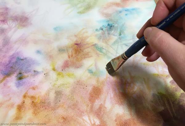 Starting a new watercolor painting. By Paivi Eerola of Peony and Parakeet.