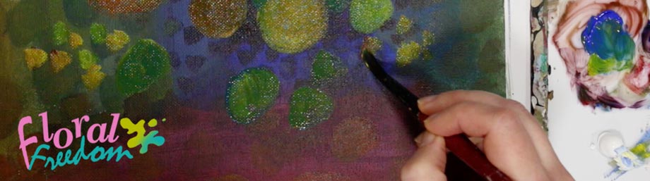 Floral Freedom - online art class that teaches Paul Klee's and Wassily Kandinsky's theories about abstract art
