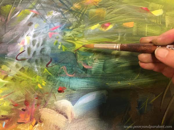Expressing inner storms. Abstract art by Paivi Eerola.
