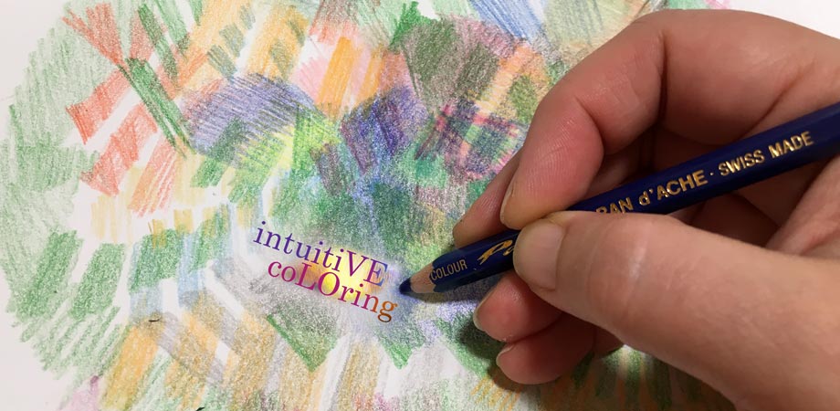 Coloring freely on a blank paper. Layering loosely with colored pencils.