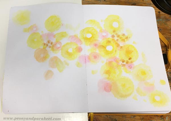 Step 1 of Color Like Monet, step by step instructions for colored pencils.