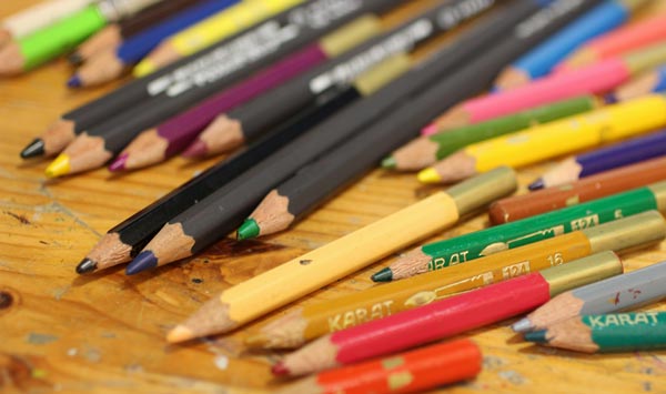 Watercolor pencils.