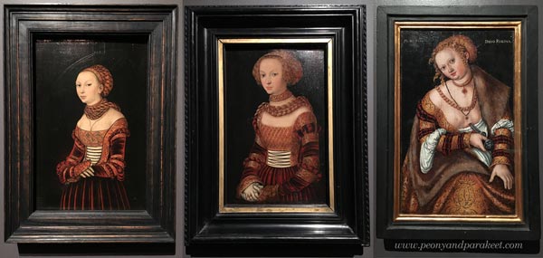 Portrait paintings by Lucas Cranach the Elder.