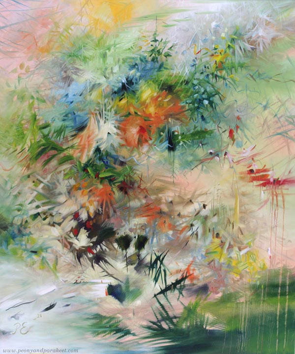 Roaming Instinct - Vaellusvietti, an oil painting by Paivi Eerola, Finland.