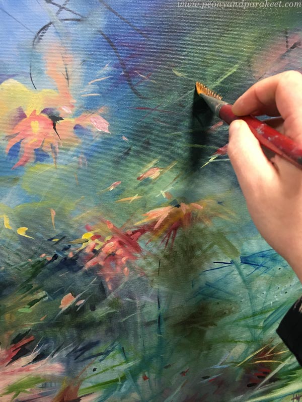 Painting abstract shapes. How to paint when you admire an artist.