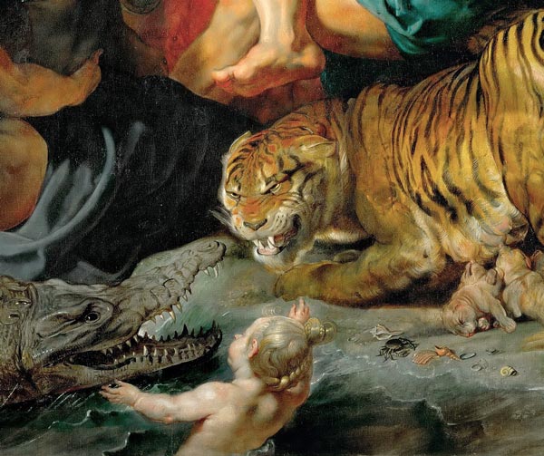 Tiger and child - A detail of Peter Paul Rubens's painting Four Continents.