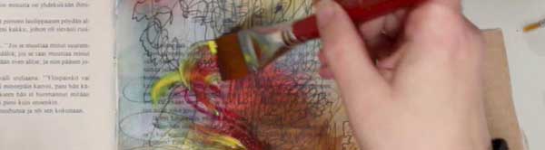Music-inspired art journal in progress