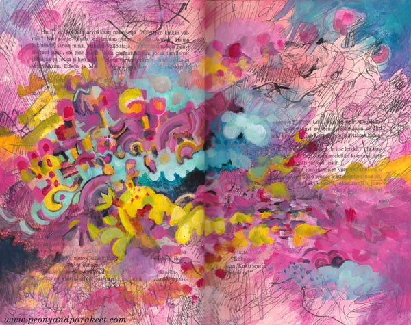 Music in art journal. Create music-inspired pages.