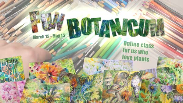 Colored pencil online class Fun Botanicum