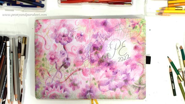 Colored pencil inspiration from a class called Fun Botanicum