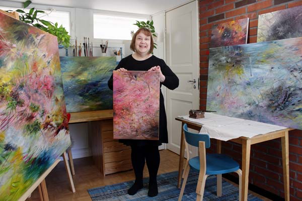 Artist Paivi Eerola in her studio.