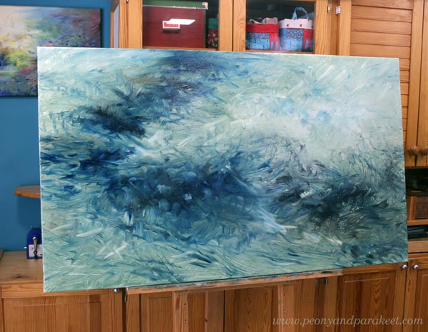Painting in progress.