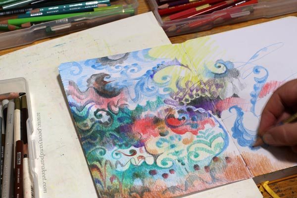Coloring swirls is a good art practice.