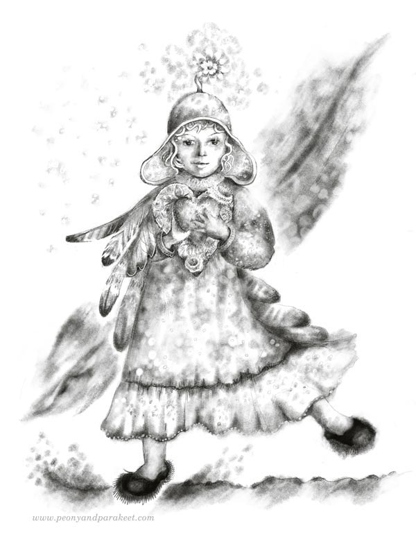 Country Girl illustration by Päivi Eerola. 