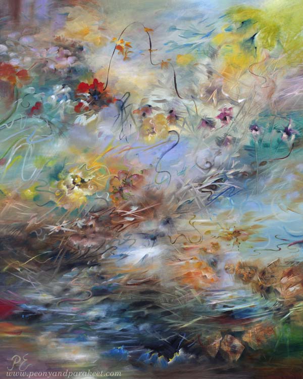 Tiikerinsilmä - Tiger's Eye, 100 x 80 cm, oil on canvas, by Paivi Eerola, Finland. See her blog post about finishing a series of paintings.