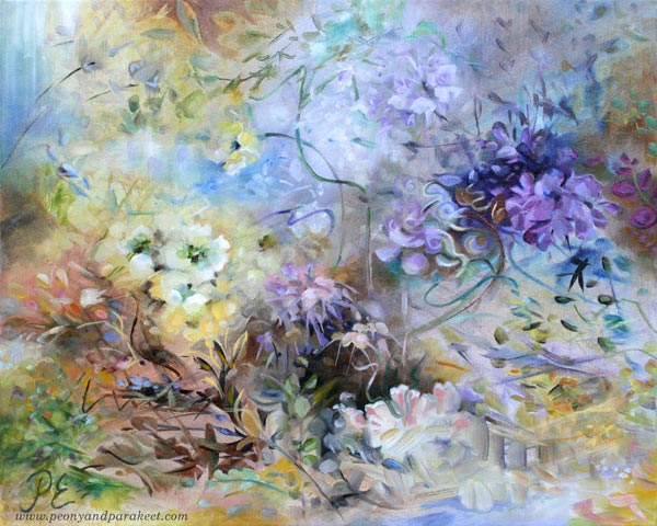 Unelmien kevät - The Spring of Dreams, 40 x 50 cm, oil on canvas, by Paivi Eerola, Finland