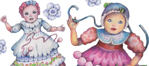 Frilly Babies - Lesson 1 of the online art class Doll World.