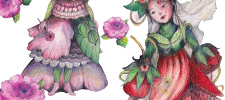 Flower Girls - Lesson 2 of the online art class Doll World.