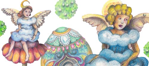 Faberge Angels - Lesson 3 of the online art class Doll World.