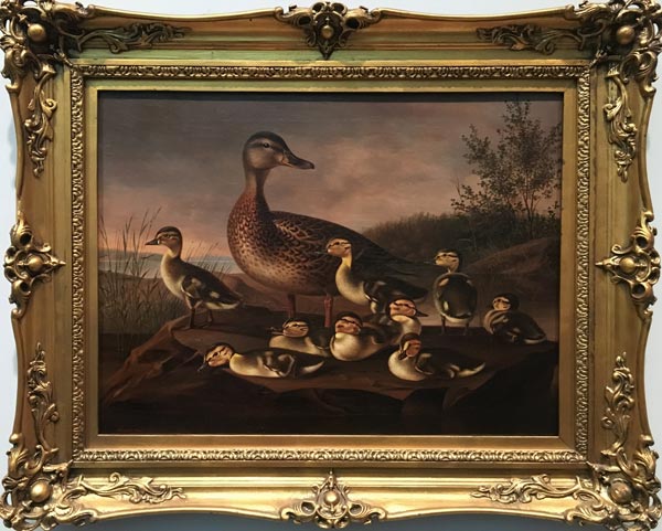 Mallard Duckilings by Magnus von Wright, oil on canvas, 1841.