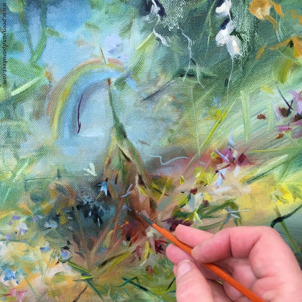 Painting in progress. By Paivi Eerola, Finland. Read about her everyday life as an artist.