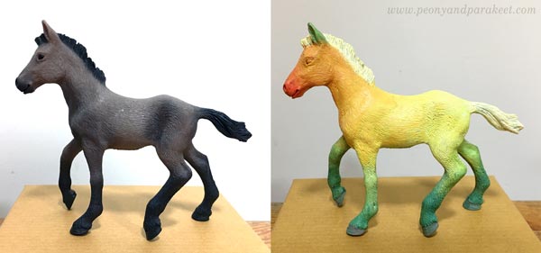 Scheich horse and the first step for customizing it. See more instructions!