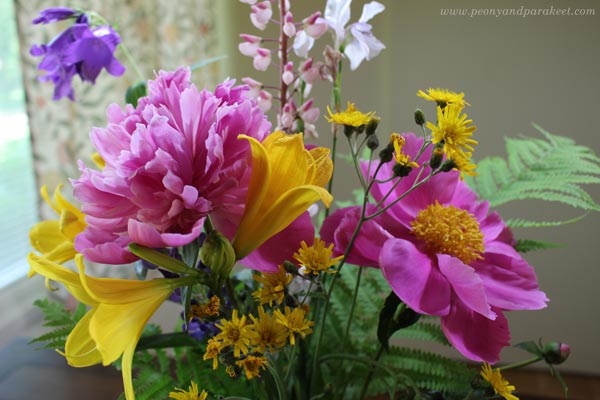 Midsummer flower bouquet. Nature's richness in bloom.