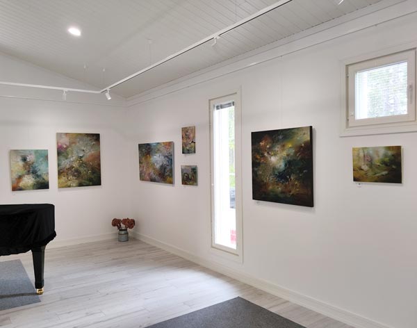 Paivi Eerola's paintings at Villa Albert.