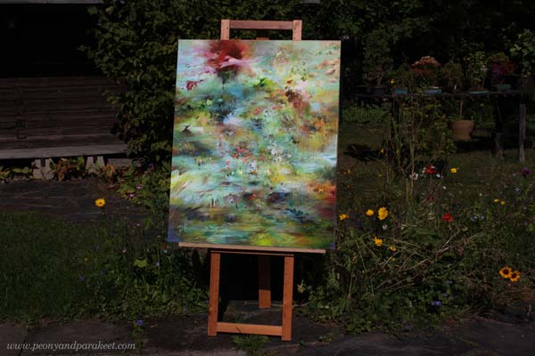 Painting a chilhood's dream. Predator's World, oil on canvas, by Paivi Eerola, Finland
