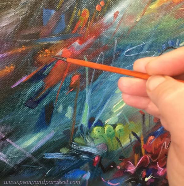 Painting with a wide visual vocabulary. By artist Päivi Eerola, Finland.