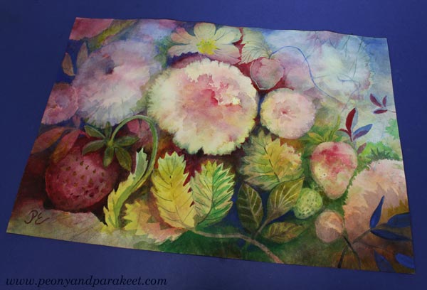 Summer watercolor art by Päivi Eerola, Finland.