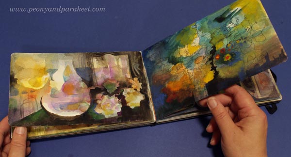 Moleskine watercolor notebook, half-empty watercolor art journal needs more pages