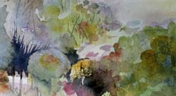 Lesson 3 of the watercolor course Wild Garden